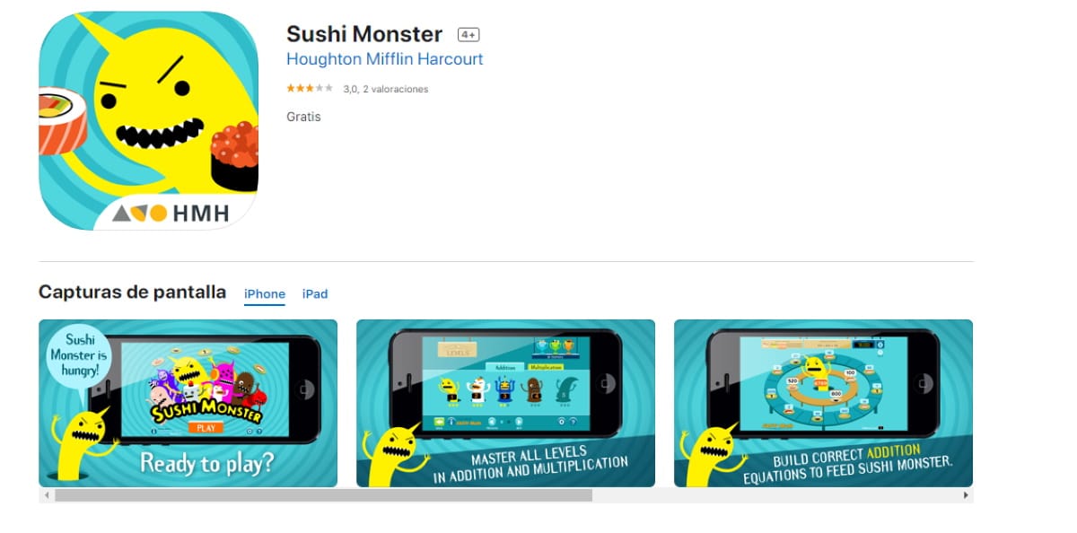 aplicacion para reforzar matematicas sushi monster