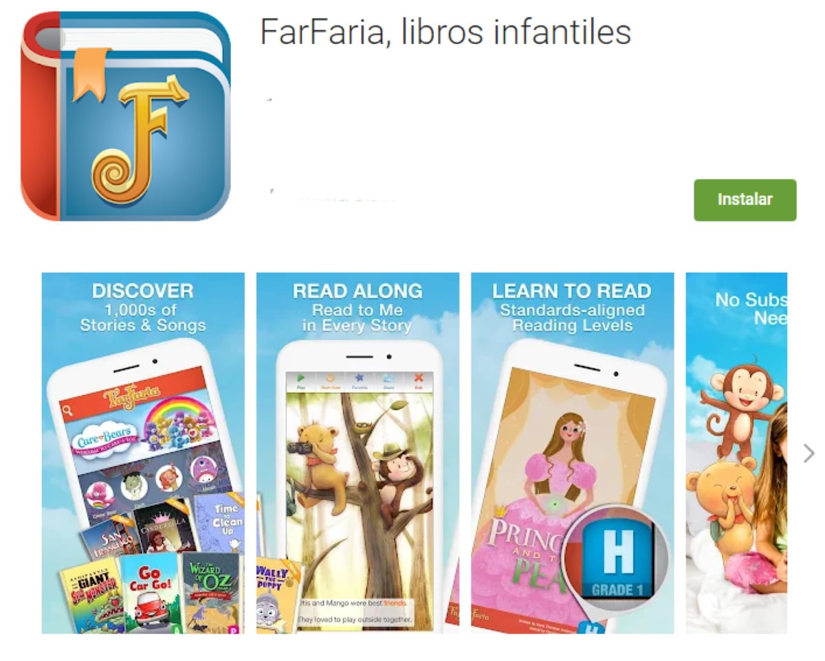 farfaria app libros infantiles