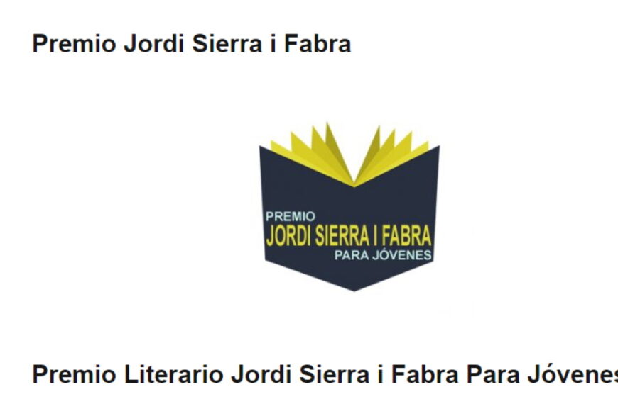 Premio Literario Jordi Sierra I Fabra 2023 Para Jóvenes de España y Latinoamérica