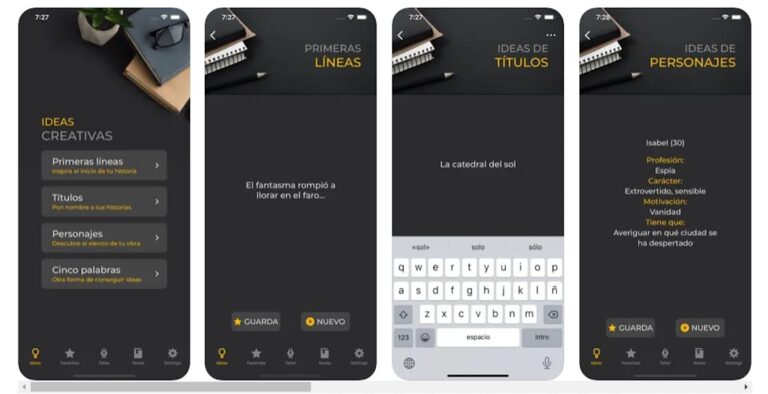 Home Elementor 7 app ideas para escribir