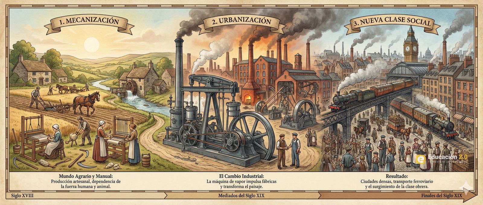 Infografía primera revolución industrial