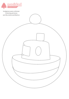 bola navidad con barco