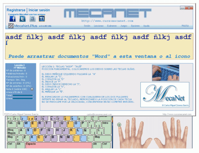 MecaNet ¡Tu programa para aprender a escribir en PC!